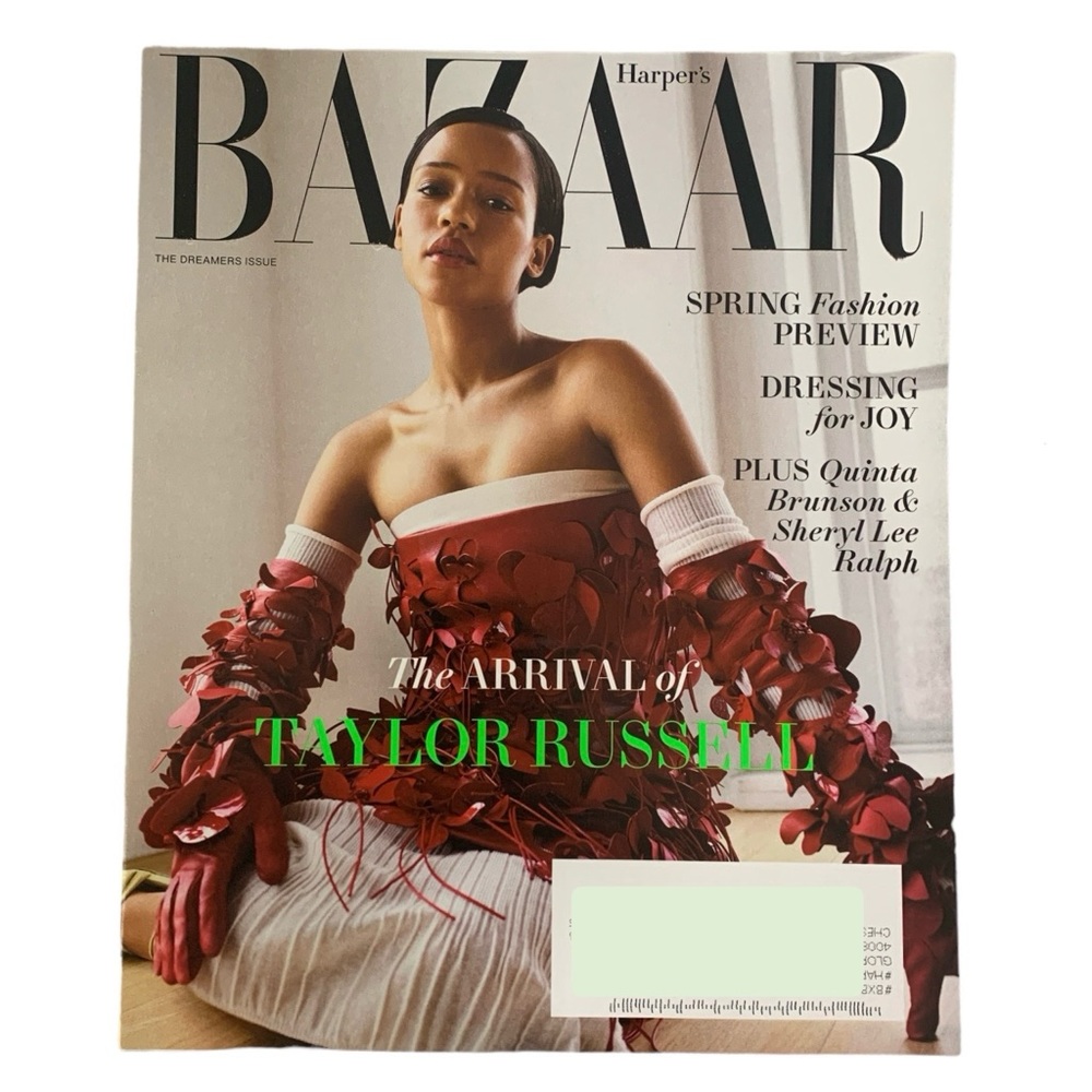 Harpers Bazaar Magazine February 2023 Taylor Russell Spring Fashion Preview Joy